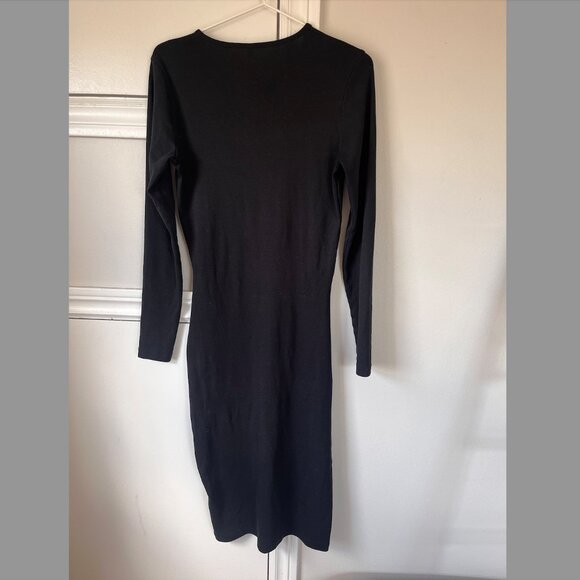 KOTN Black Long Sleeve Midi Dress - Picture 4 of 4